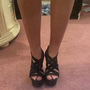Black Platform Wedges